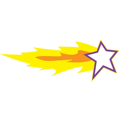 Space Explorers Theme Shooting Star Transparent Sticker